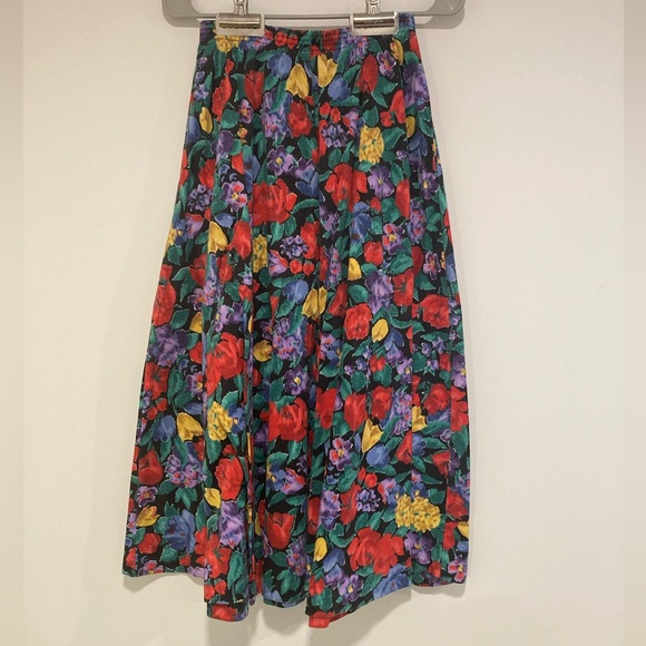 Floral Midi Skirt with Pockets - Picture 1 of 5